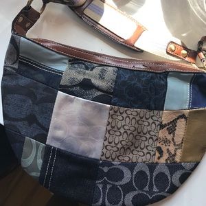 Coach Authentic Patchwork Signature Boho Purse Bag